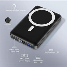 Load image into Gallery viewer, Blue Magnetic Portable Charger Power Bank 20,000 mAH
