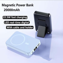 Load image into Gallery viewer, Blue Magnetic Portable Charger Power Bank 20,000 mAH
