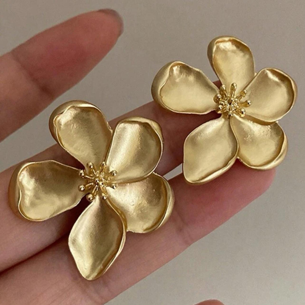 Golden Flower Earrings