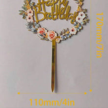 Load image into Gallery viewer, Happy Birthday Garden Bouquet/ Cake Topper
