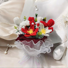Load image into Gallery viewer, Red Tulip Crochet Bouquet
