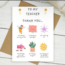 Load image into Gallery viewer, Teacher's Day Card - Design 2
