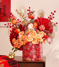 Load image into Gallery viewer, Red Lucky and Prosperous Chinese New Year Flower Arrangement
