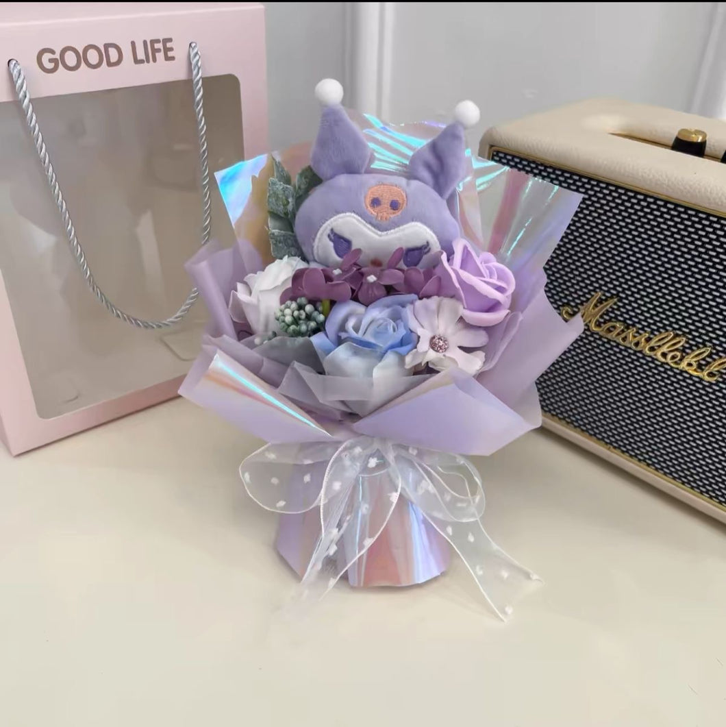 Kuromi Purple Holographic Plush Bouquet