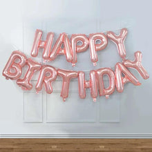 Load image into Gallery viewer, 13 Pc Rose Gold Birthday Decorative Balloon
