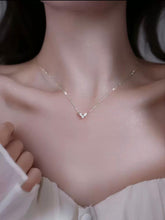 Load image into Gallery viewer, 3 Stone Heart Necklace S925 Sterling Silver
